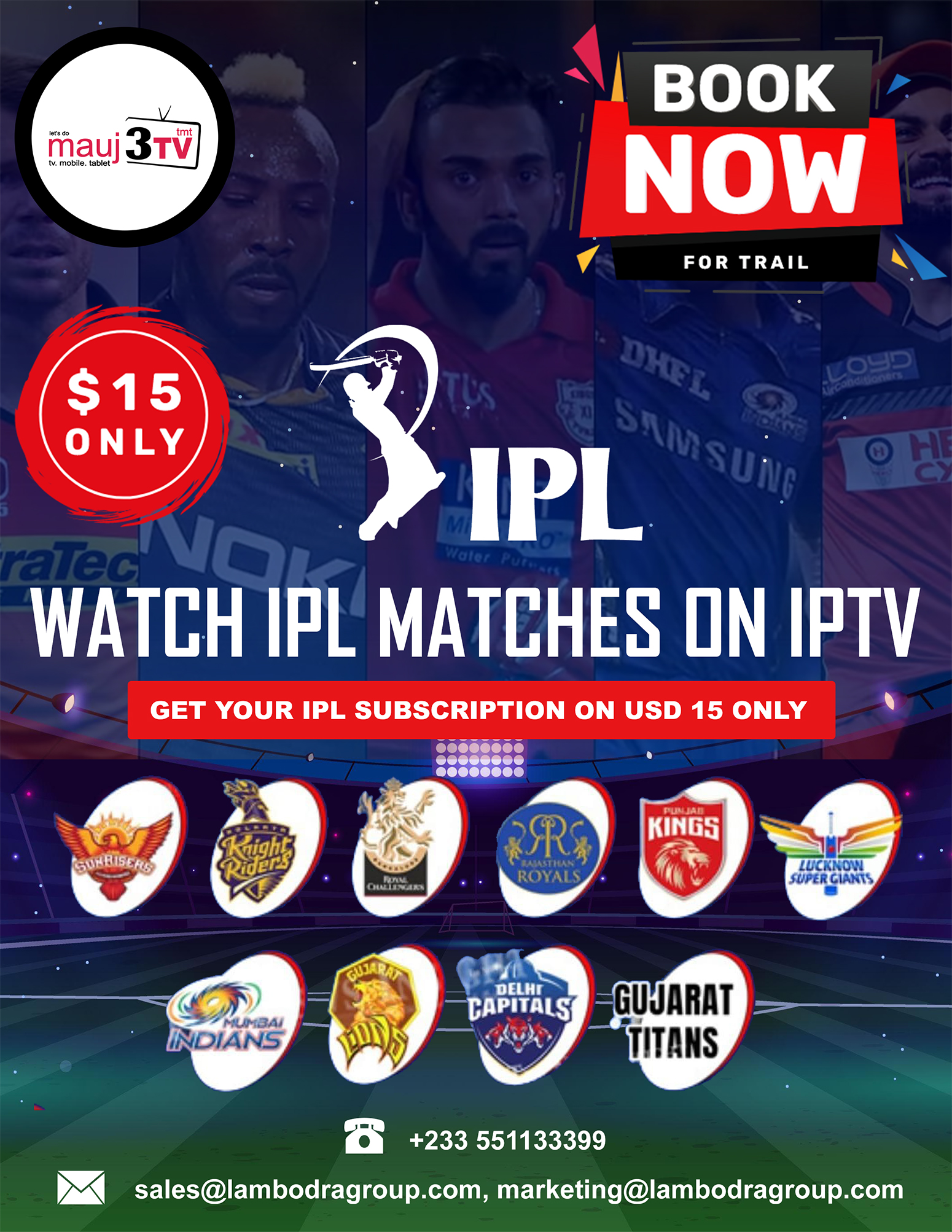 IPL Match Flyer
