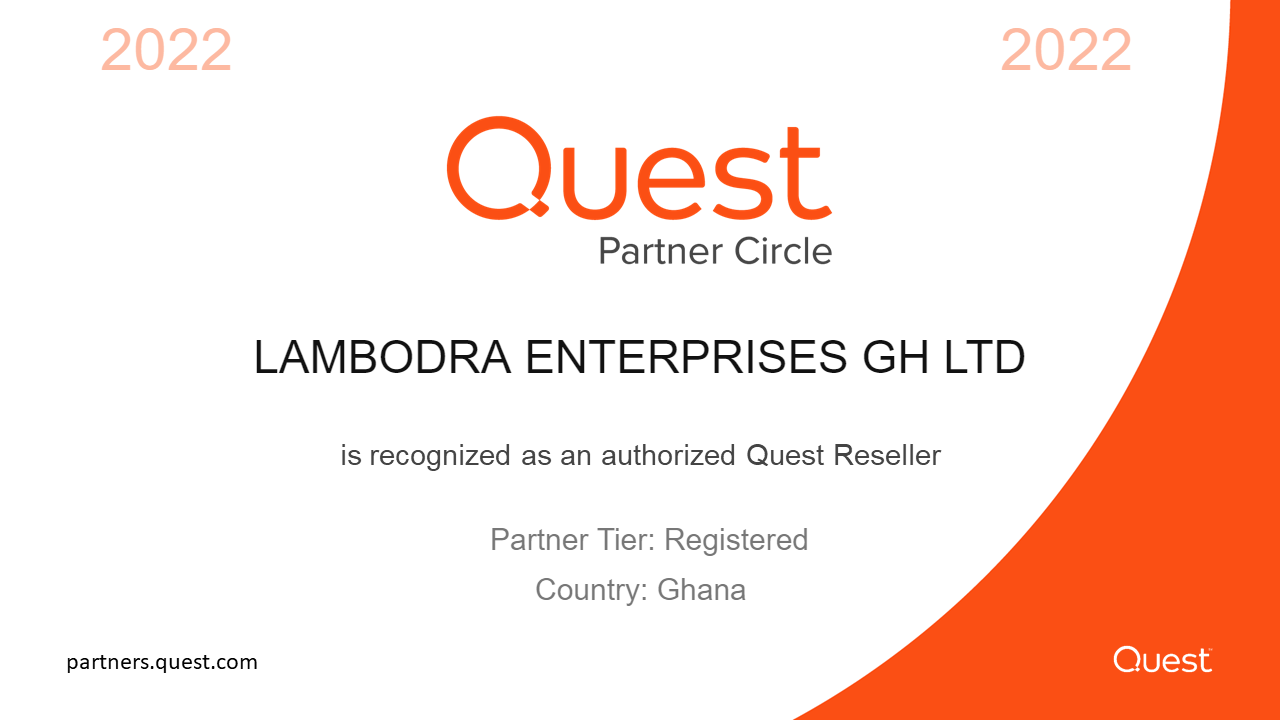 Lambodra Group - Partnership Winning Certificate - Quest Partner Circle