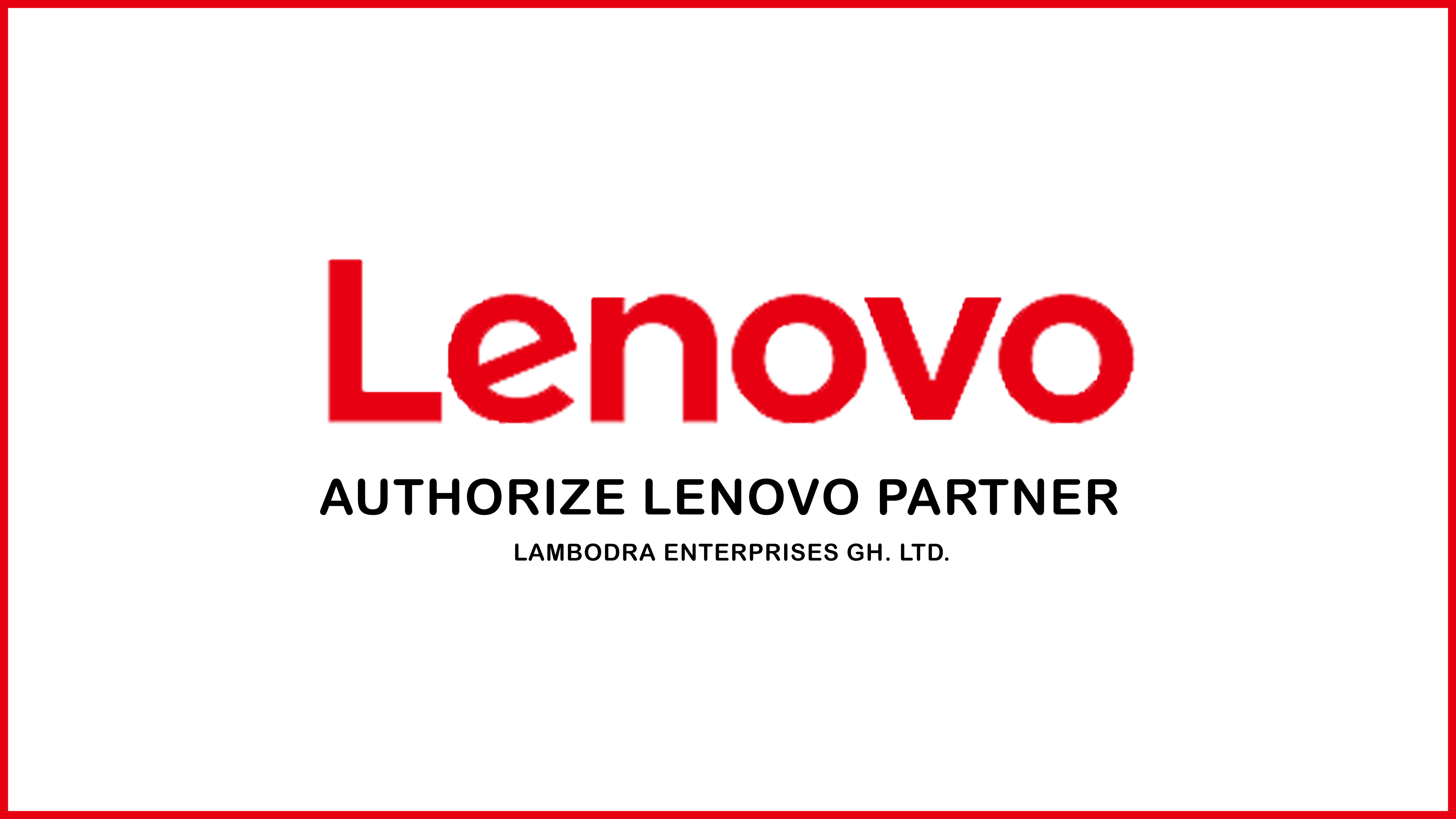 Lambodra Group - Lenovo Partnership Winning Certificate